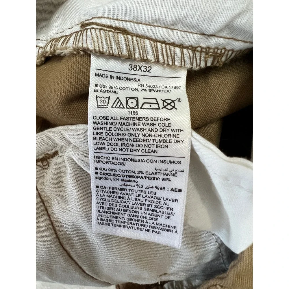 Old Navy Mens Built-In Flex Slim Chino Pants Khaki Brown 38x32 408047-03-1
